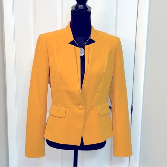 White House Black Market Jackets & Blazers - White House Black Market Mustard Blazer